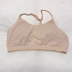 Fabletics pale pink sports bra